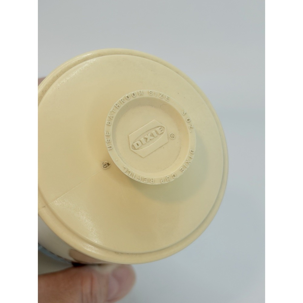 VTG Dixie Cup‎ Holder Dispenser W/O Bracket Beige/Almond Plastic 1970s - Picture 2 of 13